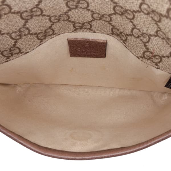 Pre-owned Gucci GG Supreme Web Neo Vintage Belt Bag Brown