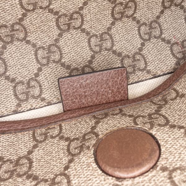 Pre-owned Gucci GG Supreme Web Neo Vintage Belt Bag Brown