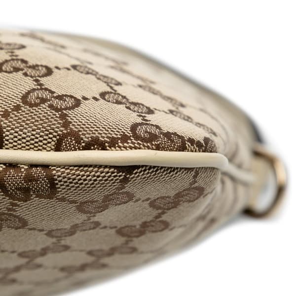 Pre-owned Gucci GG Canvas New Britt Hobo Brown