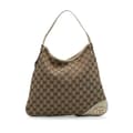Miniatyrbild 1 av 10: Pre-owned Gucci GG Canvas New Britt Hobo Brown