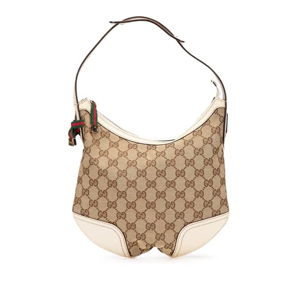 Pre-owned Gucci GG Canvas Princy Hobo Brown
