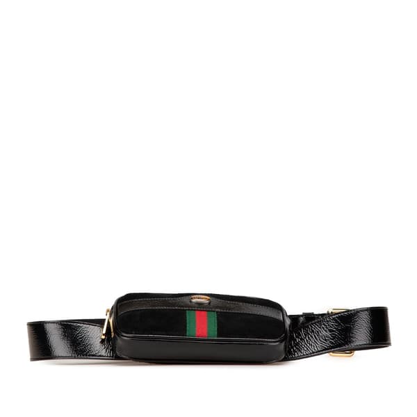 Pre-owned Gucci Small Suede Ophidia Belt Bag Black