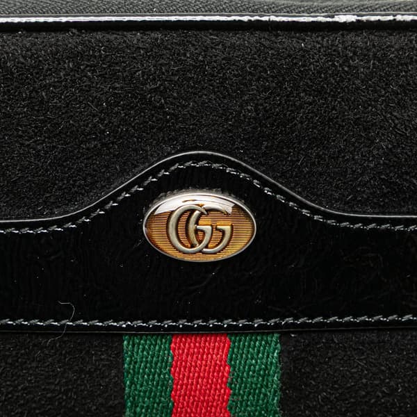 Pre-owned Gucci Small Suede Ophidia Belt Bag Black