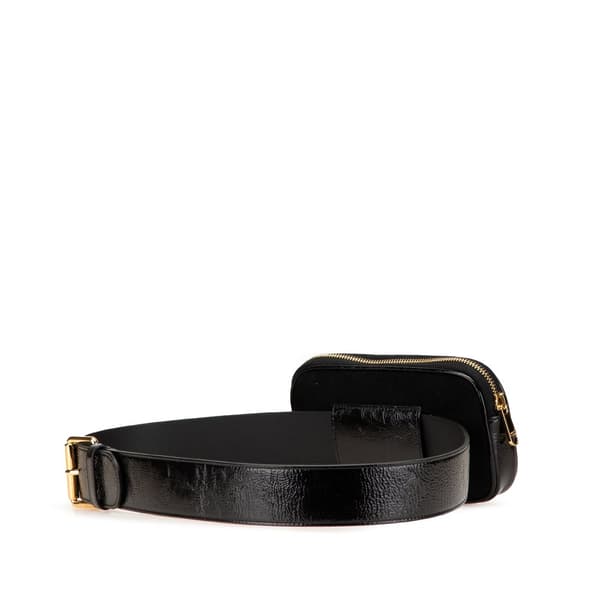 Pre-owned Gucci Small Suede Ophidia Belt Bag Black