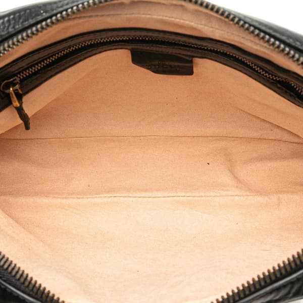 Pre-owned Gucci GG Marmont Square Matelasse Leather Belt Bag Black