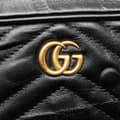 Miniatyrbild 8 av 10: Pre-owned Gucci GG Marmont Square Matelasse Leather Belt Bag Black