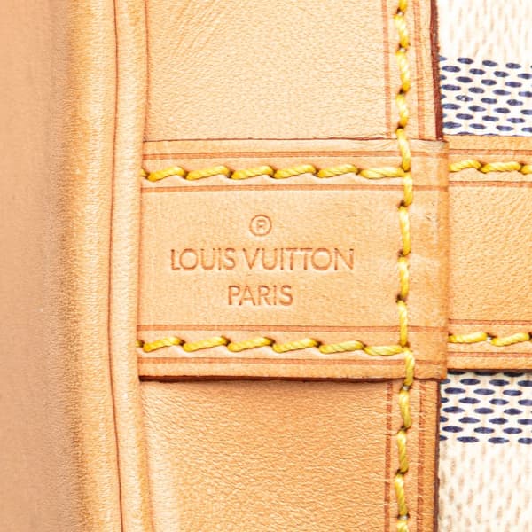 Pre-owned Louis Vuitton Damier Azur Noe BB White