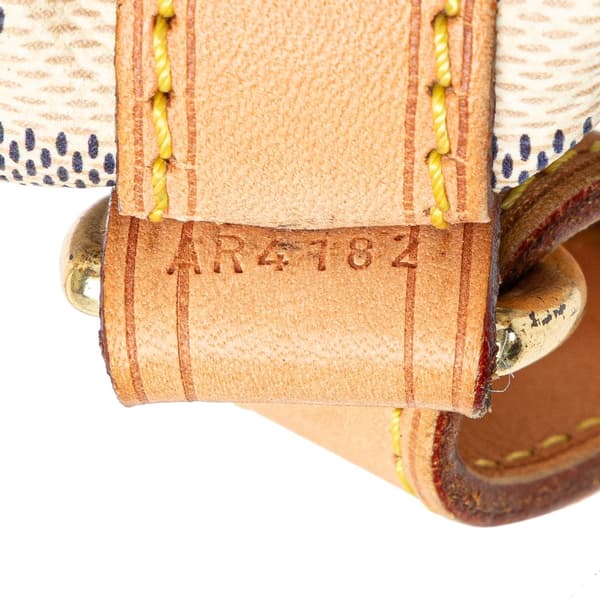 Pre-owned Louis Vuitton Damier Azur Noe BB White
