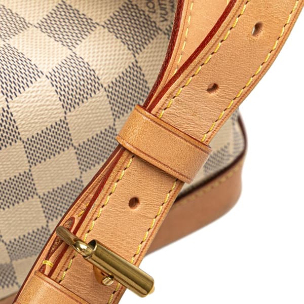 Pre-owned Louis Vuitton Damier Azur Noe BB White