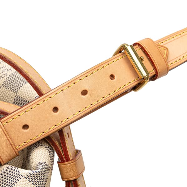 Pre-owned Louis Vuitton Damier Azur Noe BB White