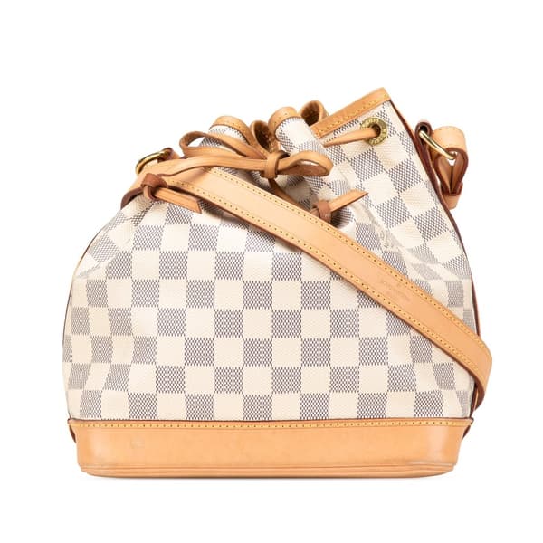 Pre-owned Louis Vuitton Damier Azur Noe BB White