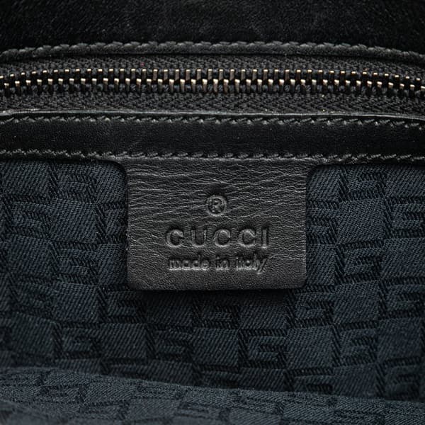 Pre-owned Gucci Leather Hobo Black