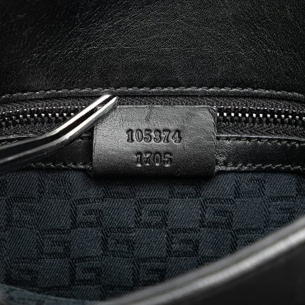 Pre-owned Gucci Leather Hobo Black
