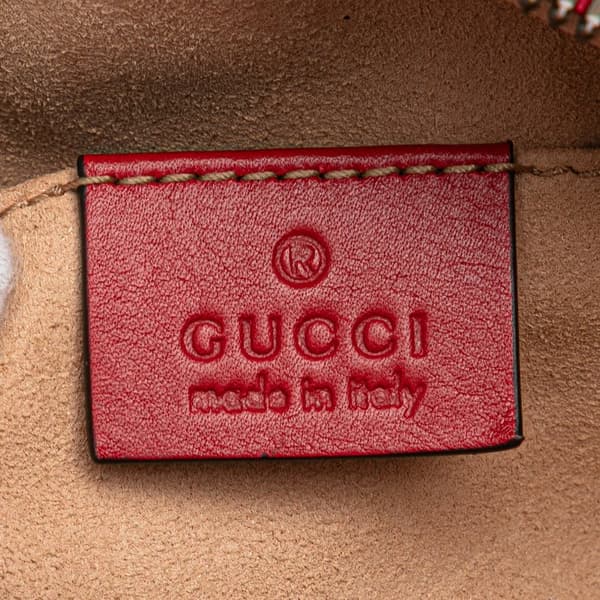 Pre-owned Gucci GG Marmont Matelasse Leather Belt Bag Red