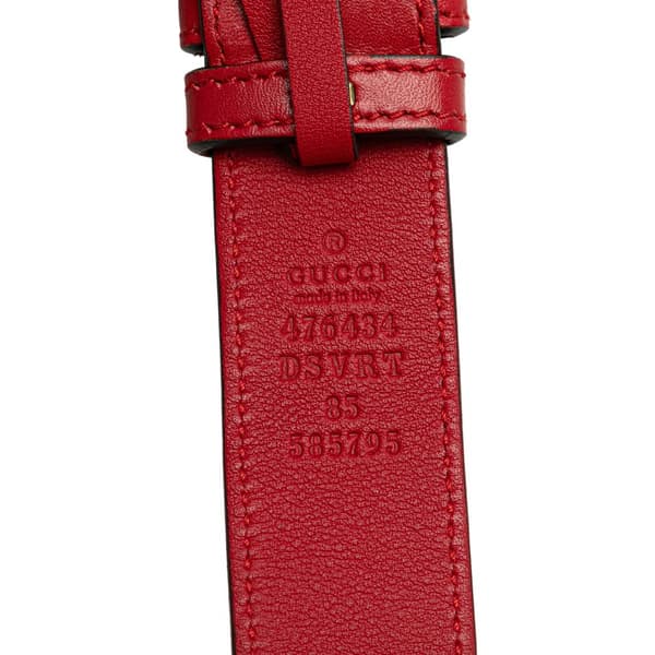 Pre-owned Gucci GG Marmont Matelasse Leather Belt Bag Red