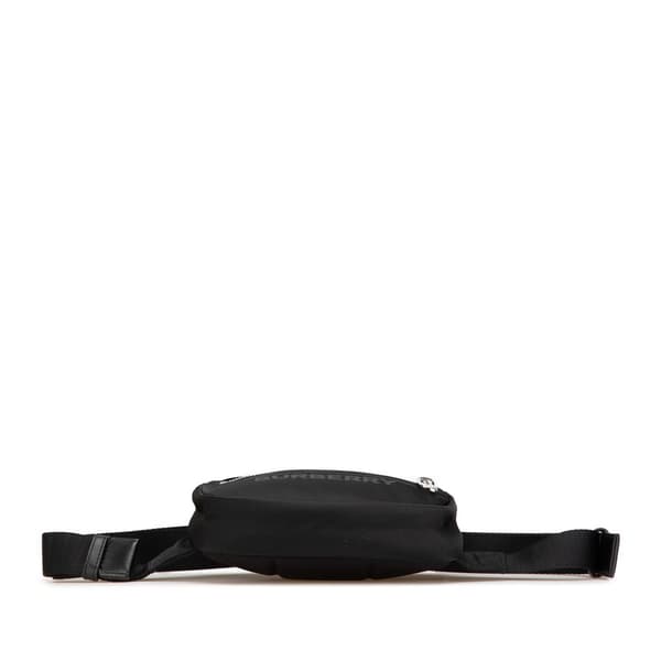 Pre-owned Burberry Econyl Logo Cannon Bum Bag Black