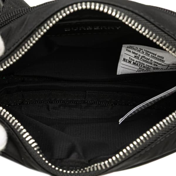 Pre-owned Burberry Econyl Logo Cannon Bum Bag Black