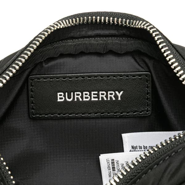 Pre-owned Burberry Econyl Logo Cannon Bum Bag Black