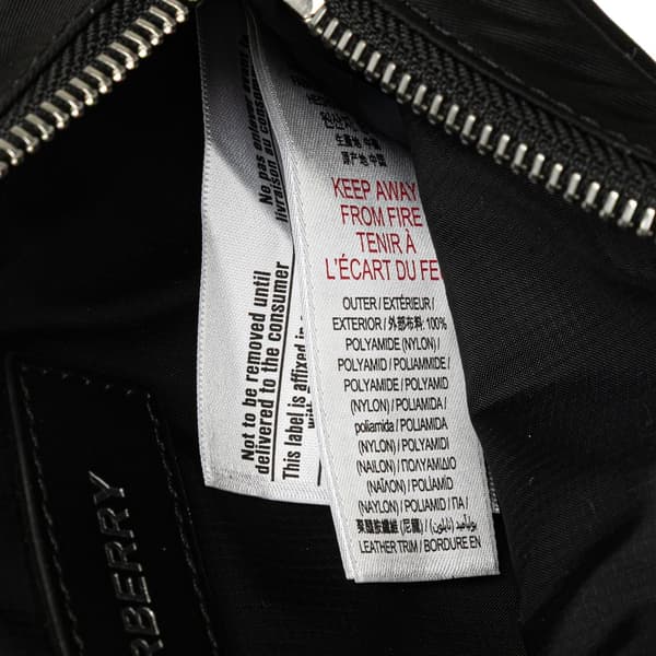Pre-owned Burberry Econyl Logo Cannon Bum Bag Black