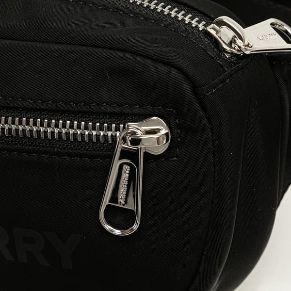 Pre-owned Burberry Econyl Logo Cannon Bum Bag Black