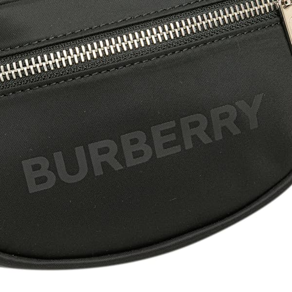 Pre-owned Burberry Econyl Logo Cannon Bum Bag Black