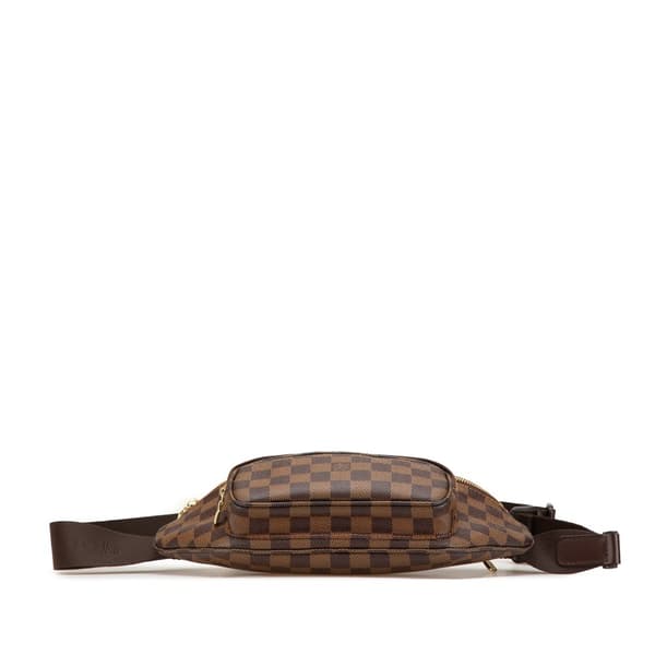 Pre-owned Louis Vuitton Damier Ebene Melville Belt Bum Bag Brown