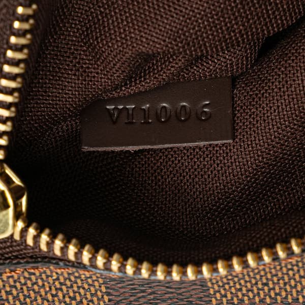 Pre-owned Louis Vuitton Damier Ebene Melville Belt Bum Bag Brown