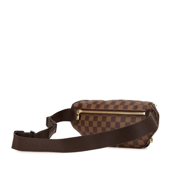 Pre-owned Louis Vuitton Damier Ebene Melville Belt Bum Bag Brown