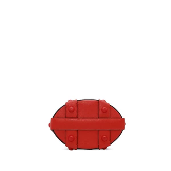 Pre-owned Ferragamo Leather Cage Bucket Bag Red