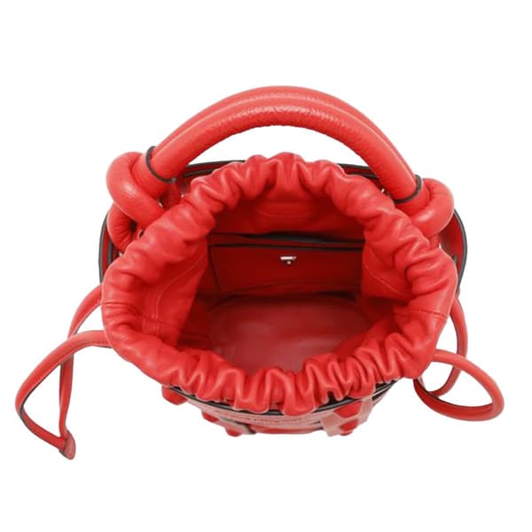 Pre-owned Ferragamo Leather Cage Bucket Bag Red
