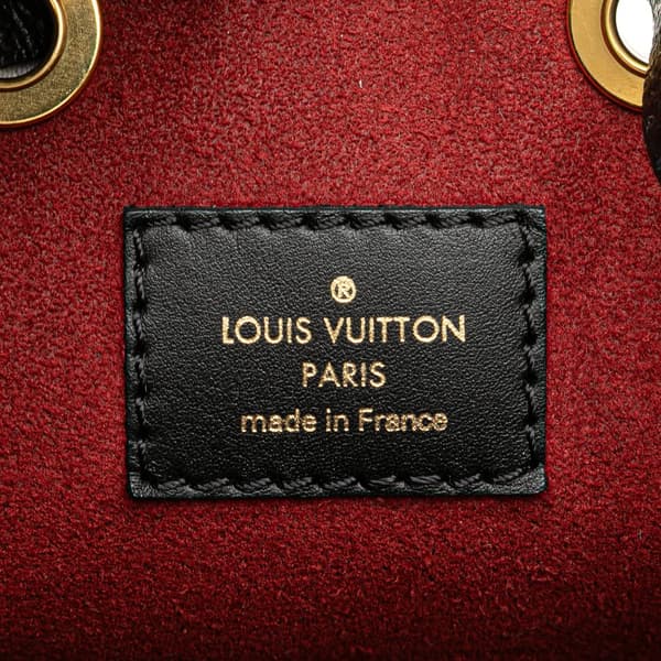 Pre-owned Louis Vuitton Monogram Giant Bicolor Empreinte Neonoe MM Black