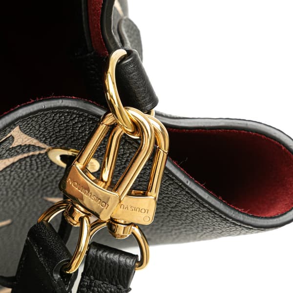 Pre-owned Louis Vuitton Monogram Giant Bicolor Empreinte Neonoe MM Black