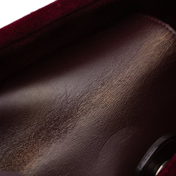 Pre-owned Burberry Velvet Trimmed House Check Canvas Bucket Bag Brown