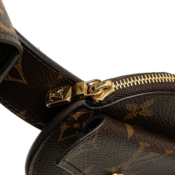 Pre-owned Louis Vuitton Monogram Daily Multi Pocket 30mm Belt Brown