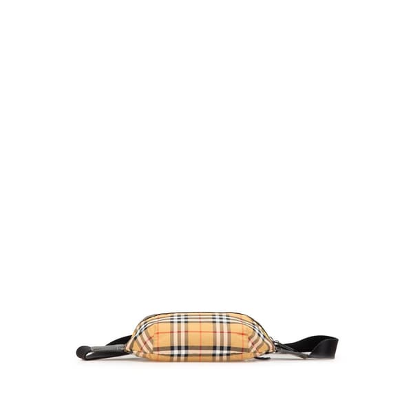 Pre-owned Burberry House Check Nylon Sonny Belt Bag Brown