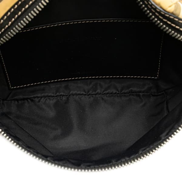 Pre-owned Burberry House Check Nylon Sonny Belt Bag Brown