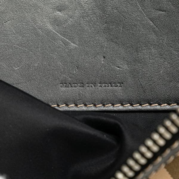 Pre-owned Burberry House Check Nylon Sonny Belt Bag Brown