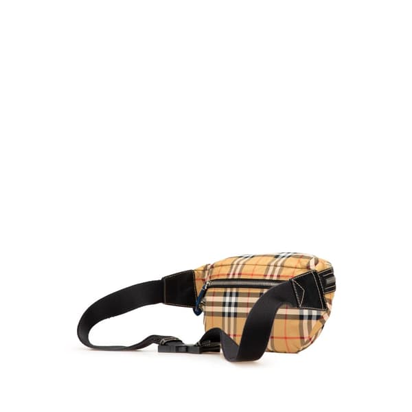 Pre-owned Burberry House Check Nylon Sonny Belt Bag Brown