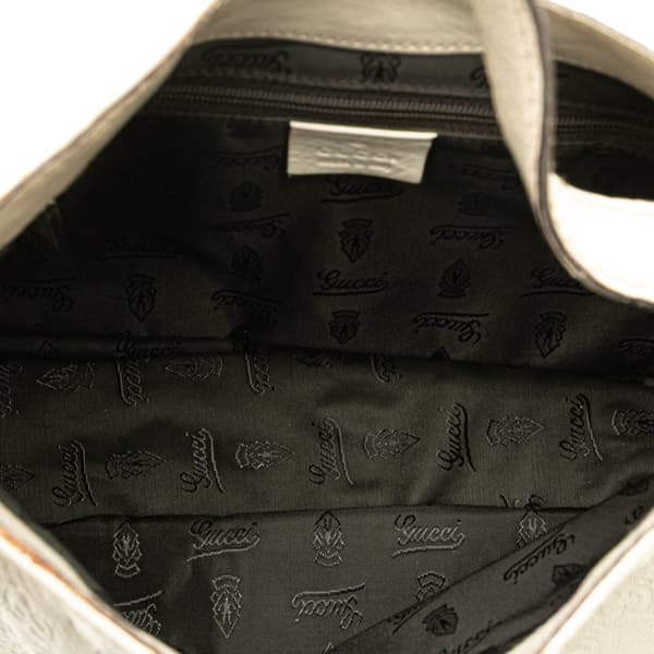 Pre-owned Gucci Medium Guccissima New Ladies Hobo White