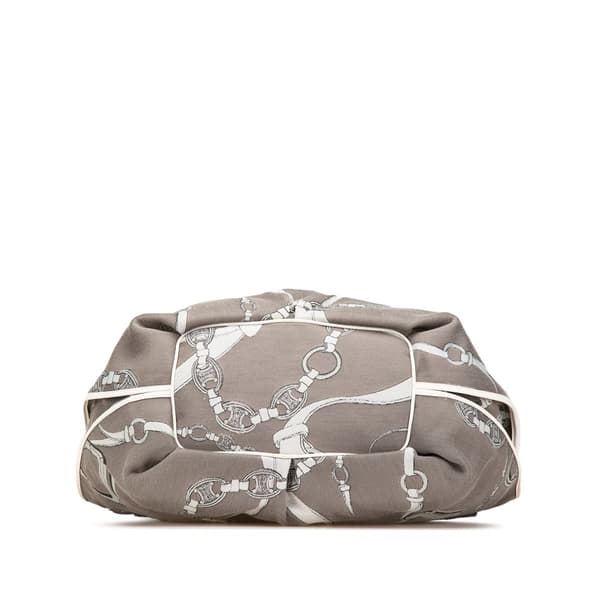 Pre-owned Celine Macadam Canvas Bittersweet Hobo Gray