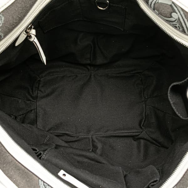Pre-owned Celine Macadam Canvas Bittersweet Hobo Gray