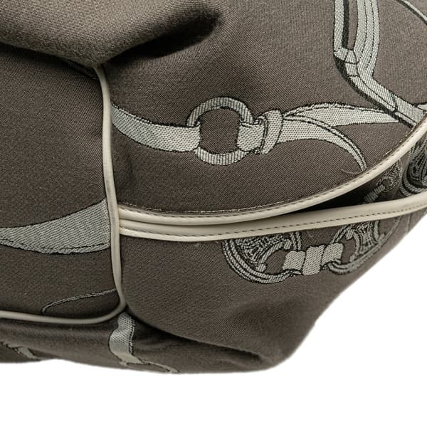 Pre-owned Celine Macadam Canvas Bittersweet Hobo Gray
