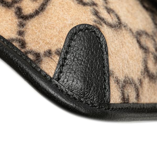 Pre-owned Gucci GG Wool Slim Belt Bag Brown