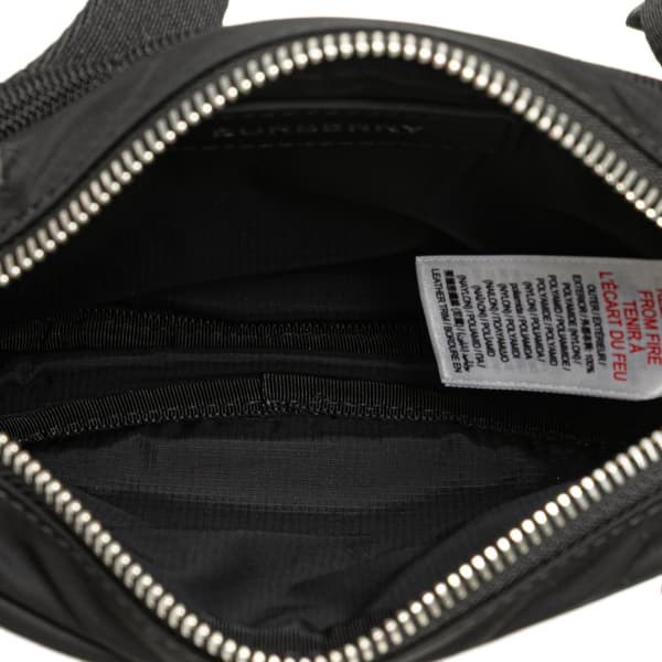 Pre-owned Burberry Econyl Nylon Logo Cannon Bum Bag Black