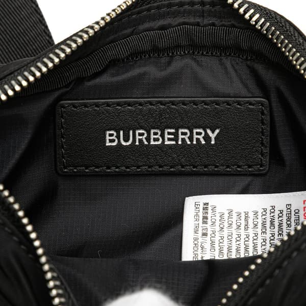 Pre-owned Burberry Econyl Nylon Logo Cannon Bum Bag Black