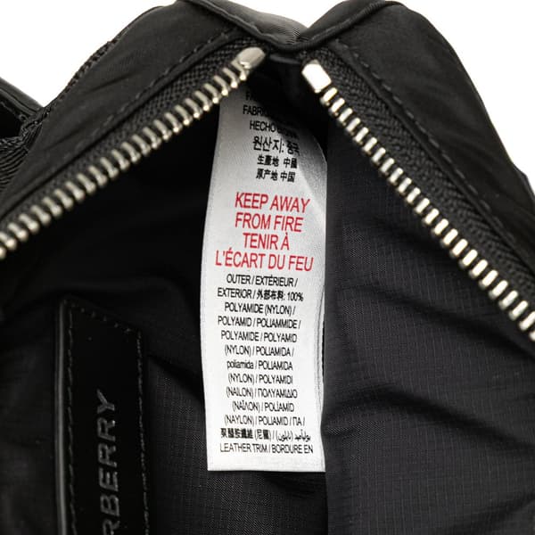 Pre-owned Burberry Econyl Nylon Logo Cannon Bum Bag Black