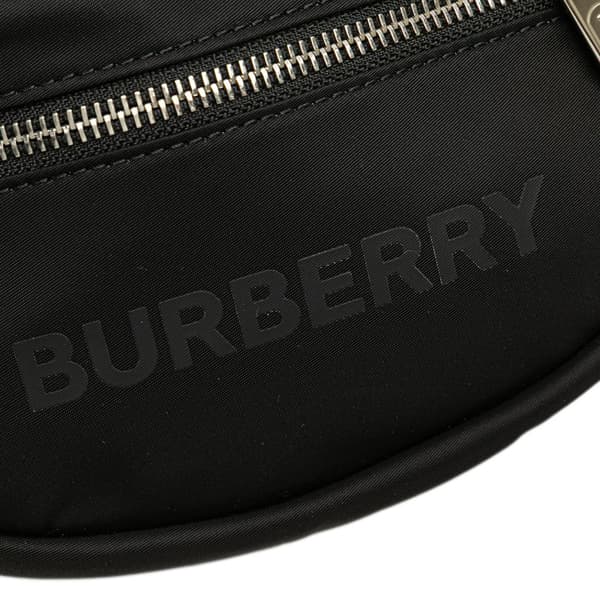 Pre-owned Burberry Econyl Nylon Logo Cannon Bum Bag Black