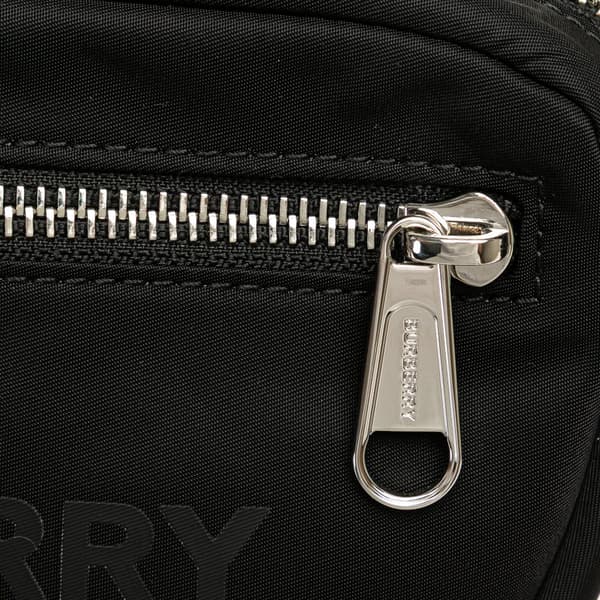 Pre-owned Burberry Econyl Nylon Logo Cannon Bum Bag Black