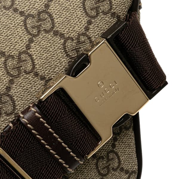 Pre-owned Gucci GG Supreme Belt Bag Brown
