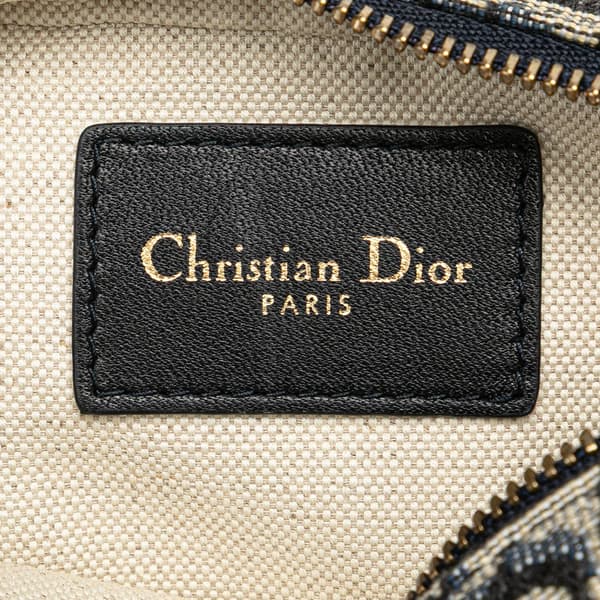 Pre-owned Dior Oblique Canvas Belt Pouch Blue
